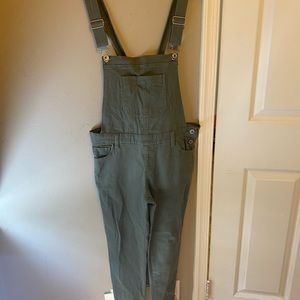 Olive Green Jegging Overalls